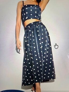 NWT! Taffeta Polka Dot Skirt